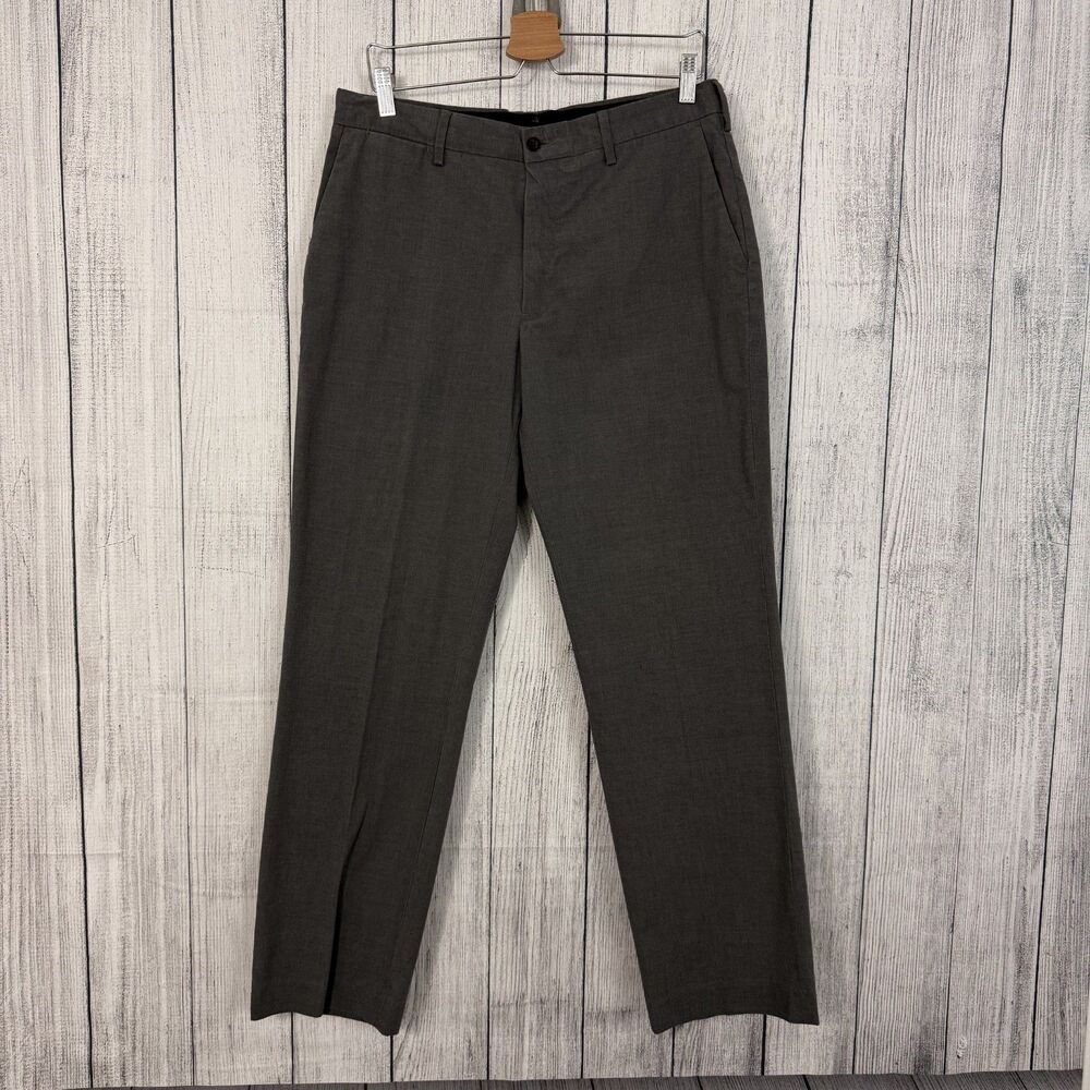 Polo Ralph Lauren Men's W33 x L32 Classic Fit Gray Cotton Blend Dress Pants